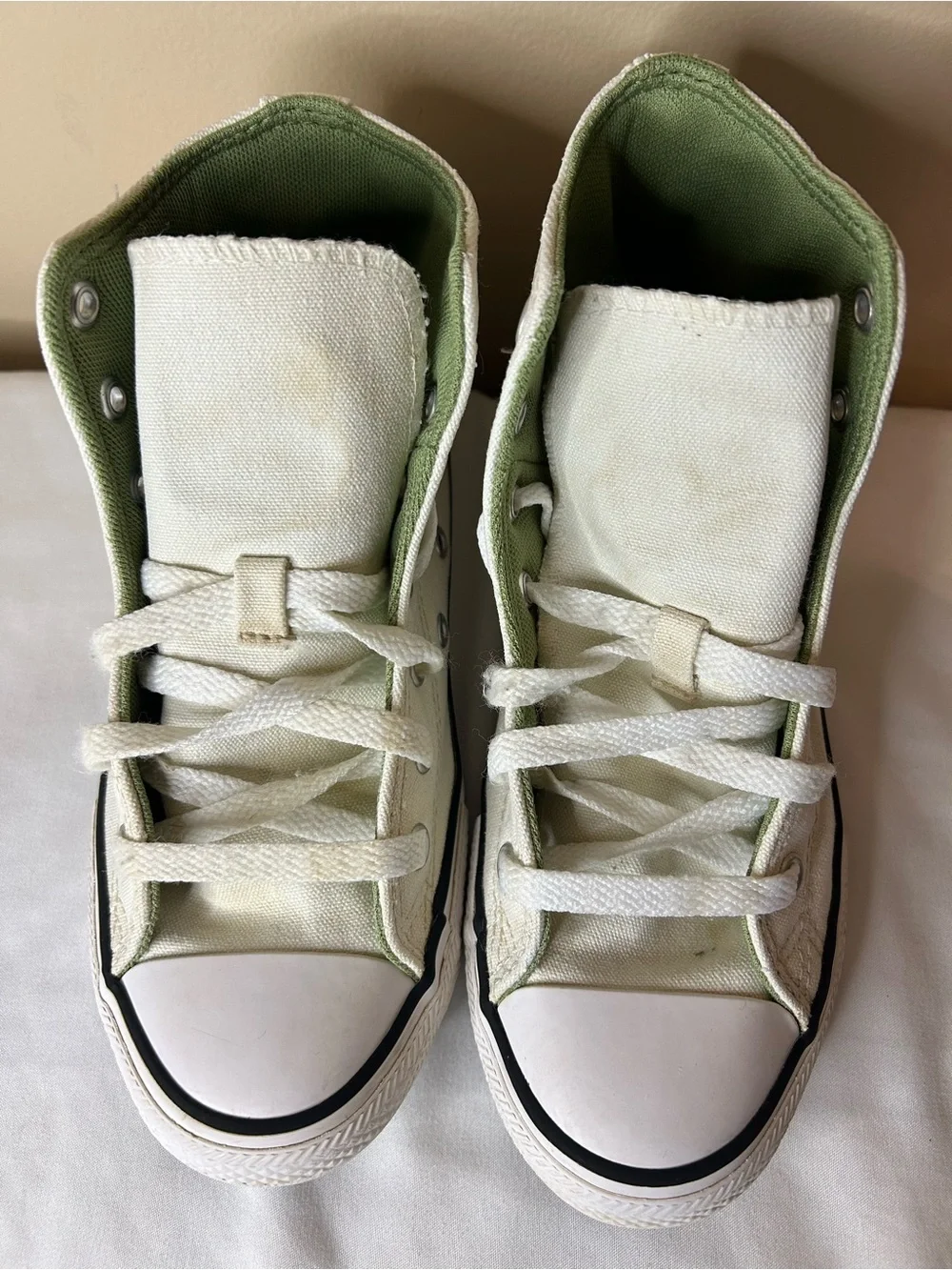 Converse Kids' White High-Top Sneakers with Strawberries & Bee Embroidery